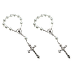CP0034 BOBIJOO Jewelry Mini-Rosenkranz Dizainier Taufe Baby Kind Perlmutt Perlen