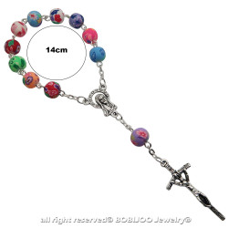 CP0033B BOBIJOO Jewelry Mini Rosary Dizainier Baptism Child Baby Polymer Clay