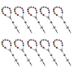 Lot 10 x Mini Chapelet Dizainier Baptême Enfant Bébé Couleur bobijoo
