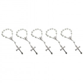 CP0034B BOBIJOO Jewelry Mini Rosary Dizainier Baptism Child Baby Pearls Mother Of Pearl