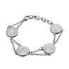 BR0273 BOBIJOO Jewelry Pulsera de Acero 316L de San Benito de Protección