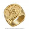 BA0320 BOBIJOO Jewelry Ring Signet Ring Man Protection Saint Michael-Plated