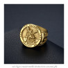 BA0320 BOBIJOO Jewelry Ring Signet Ring Man Protection Saint Michael-Plated