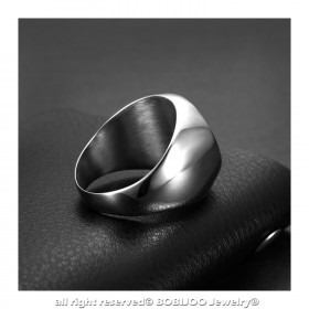 BA0323 BOBIJOO Jewelry Ring Siegelring Mann-Medaille St. Benedikt Silber