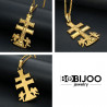 PE0194 BOBIJOO Jewelry Ciondolo Croce di Caravaca de la Cruz 44mm in acciaio Oro