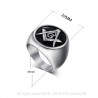 BA0032 BOBIJOO Jewelry Ring Man Signet Ring Cabochon Black Frank Mason Masonry Masonic Ring Men Top