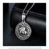 Pendentif Collier Sceau des Templiers Acier Argent bobijoo