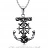 PE0201 BOBIJOO Jewelry Pendant Necklace Anchor Jesus Cross Christ Traveller Steel