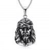 PE0203 BOBIJOO Jewelry Anhänger Kopf von Christus Jesus Reisender Stahl