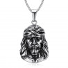 PE0203 BOBIJOO Jewelry Pendant Head of Jesus Christ Traveller Steel