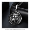 PE0205 BOBIJOO Jewelry Imposing Pendant Lion Head 3D Sun Steel