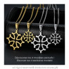 PE0206 BOBIJOO Jewelry Pendant Cross of Occitania, Languedoc Steel Necklace Gold