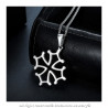 PE0207 BOBIJOO Jewelry Pendant Cross of Occitania, Languedoc Steel Silver