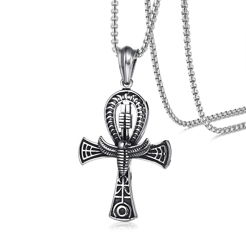 PE0209 BOBIJOO Jewelry Anhänger Kreuz des Lebens-Ankh-Symbole Ägypten Stahl