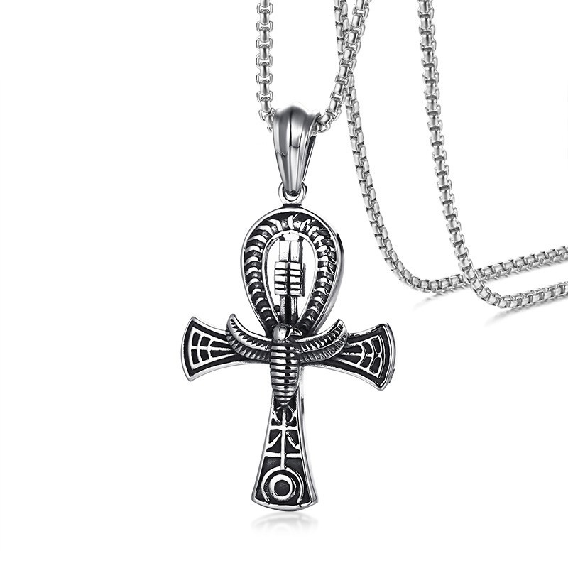 Pendentif Croix de Vie Ankh Symboles Egypte Acier bobijoo