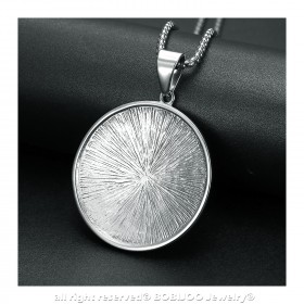 PE0192S BOBIJOO Jewelry Ciondolo Templare In Acciaio Silver Cross Non Nobis