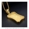PE0170 BOBIJOO Jewelry Pendant Templar Military Coat Of Arms Cross Steel Gold + Chain
