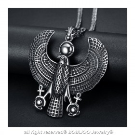 PE0214 BOBIJOO JEWELRY Colgante egipcio Horus Falcon Raptor Eye Acero inoxidable