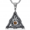 Pendentif Bijou Illuminati Oeil de la Providence Acier bobijoo