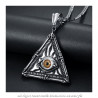 PE0215 BOBIJOO Jewelry Anhänger Schmuck Illuminati Auge der Vorsehung Stahl