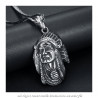 PE0216 BOBIJOO Jewelry Grande Collana Con Pendente A Indian Head Biker Triker Acciaio