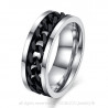 BA0034 BOBIJOO Jewelry Ring Alliance Chain Man Stainless Steel, Gold Stainless Steel Black