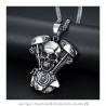 PE0217 BOBIJOO Jewelry - Anhänger-Massiv Biker Motor totenkopf Schädel, Edelstahl