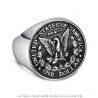 BA0328 BOBIJOO Jewelry Ring Siegelring-Mann-Stück One Dollar Stahl