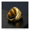 BA0337 BOBIJOO Jewelry Ring Signet ring Man Signet Jerusalem Steel PVD Gold