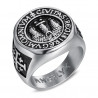 BA0338 BOBIJOO Jewelry Ring Siegelring Mann Siegel Jerusalem Stahl 316L