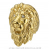 BA0340 BOBIJOO Jewelry Huge Ring Signet ring Man Lion Head Gold Diam s