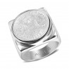 BA0344 BOBIJOO Jewelry Signet Ring Stainless Steel French Empire 20 Frs Square