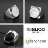 BA0344 BOBIJOO Jewelry El Anillo De Sellar De Acero Inoxidable Imperio Francés, 20 Frs Plaza