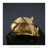 BA0345 BOBIJOO Jewelry Ring Signet Ring Man Boar Warthog Gold