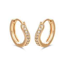 BOE0011 BOBIJOO Jewelry Orecchini Curvo Oro Bambino Ragazza Donna Strass