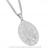 PE0091SILVER BOBIJOO Jewelry Anhänger Mann Wundertätigen Madonna Maria Stahl Silber