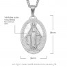 PE0091SILVER BOBIJOO Jewelry Ciondolo Uomo Vergine Miracolosa Di Maria In Acciaio, Argento