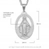 Pendentif Homme Vierge Miraculeuse Marie Acier Argenté bobijoo