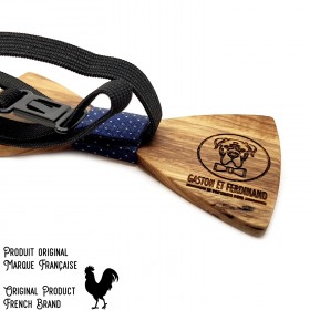 NP0055 Gaston et Ferdinand Bow Tie Wood French City In France