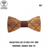 NP0056 Gaston et Ferdinand Papillon In Legno Geometria Strisce