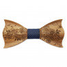 NP0057 Gaston et Ferdinand Bow tie 3D Wood Decor Floral Nature