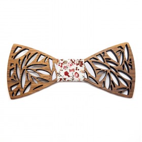 NP0059 Gaston et Ferdinand Bow Tie Wood Openwork Chic Trend