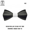 NP0061 Gaston et Ferdinand Bow tie Wood, Stained in Black 3D Fabric