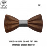 Noeud Papillon Bois Classique et 3D Foncé bobijoo