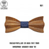 NP0060 Gaston et Ferdinand Bow tie Dark Wood Original 3D