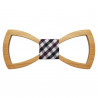 NP0048 BOBIJOO Jewelry Bow Tie BoisTeinté Clear Openwork Classic