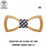 NP0048 BOBIJOO Jewelry Bow Tie BoisTeinté Clear Openwork Classic