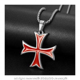 PE0227 BOBIJOO Jewelry Pendant Templar Cross Pattée Tips Cash Money