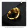 BA0350 BOBIJOO Jewelry Ring Signet Ring Man Woman Cross Occitania Steel Gold