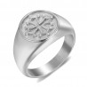 BA0351 BOBIJOO Jewelry Ring Signet Ring Man Woman Cross Occitania Steel